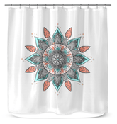 Mandala Harmony Bamboo Shower Curtain - Beyond T-shirts